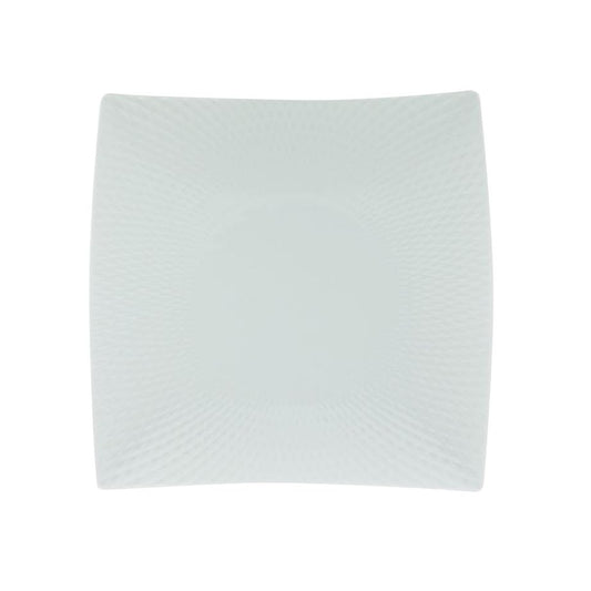 Maxwell & Williams White Basics 26cm Diamonds Square Dinner Plate White