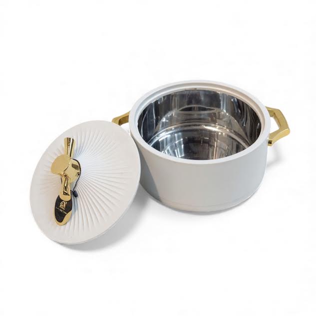 3 Piece Food Warmer Serving Set Grey