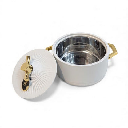 3 Piece Food Warmer Serving Set Grey