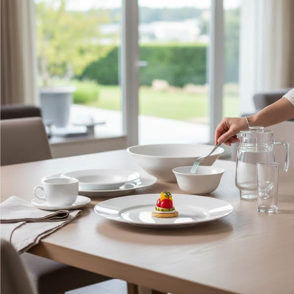 Luminarc Essence 46 Piece Dinner Set White