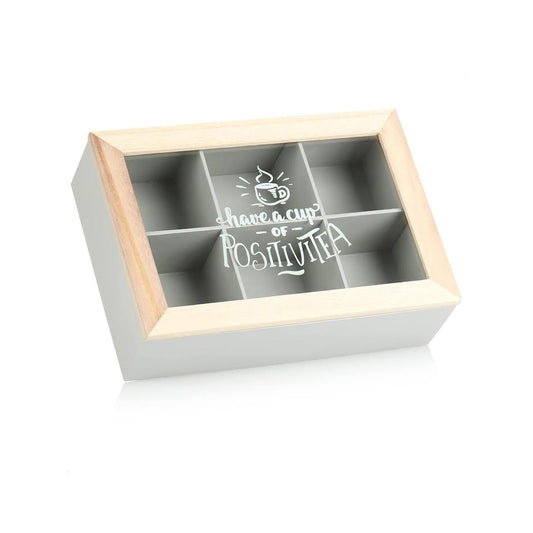 Kitchen Life Wooden Tea Box Grey