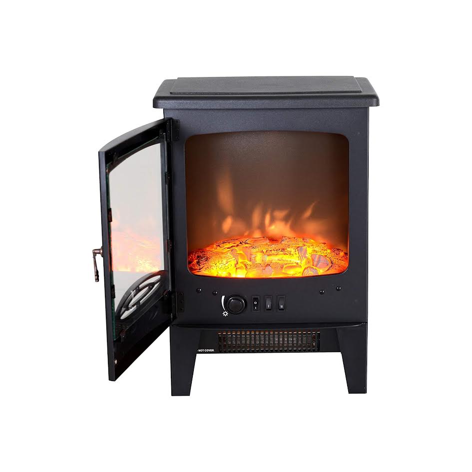 Condere 1800W Electric Heater Fireplace Heater ZR-8001- Black