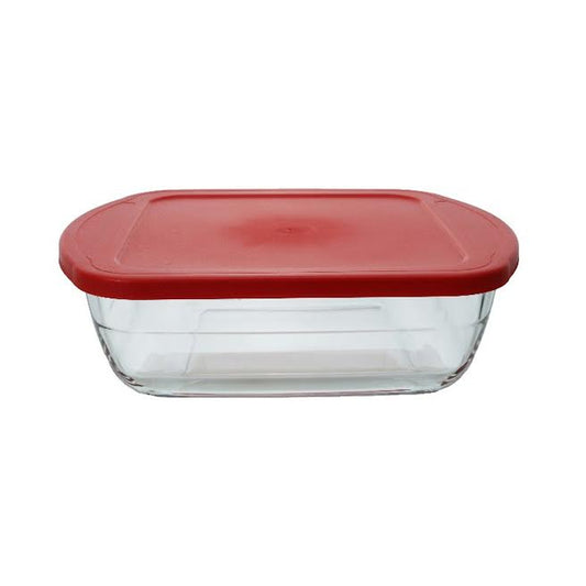 Aqua 1Lt Square Baking Tray with Lid Clear