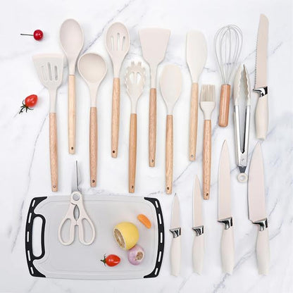 CH 19 Piece Cooking Utensils Set White