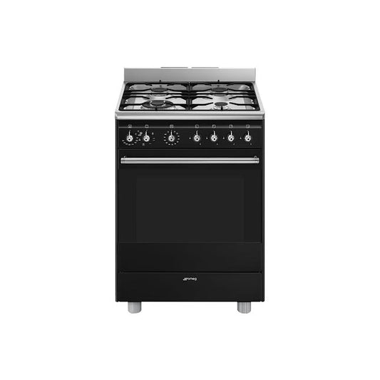 Smeg 60 x 60cm Cooker With Gas Hob Black
