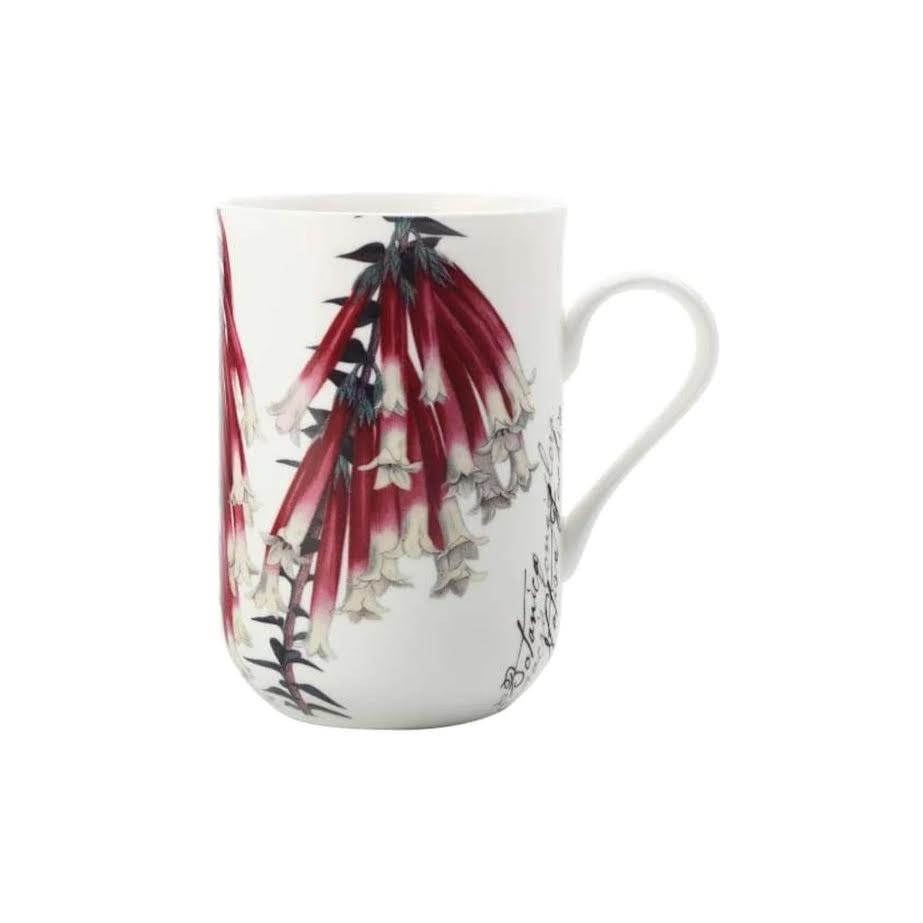 Maxwell & Williams 300ml Royal Botanic Garden Fuchsia Mug White