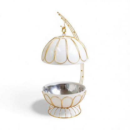 8Lt Chafing Dish White & Gold