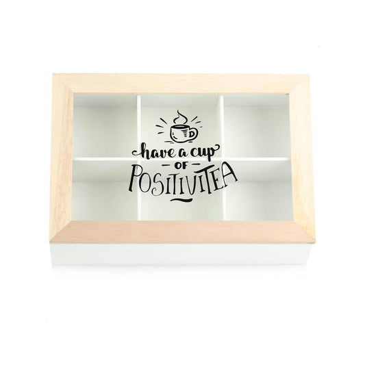 Kitchen Life Wooden Tea Box White