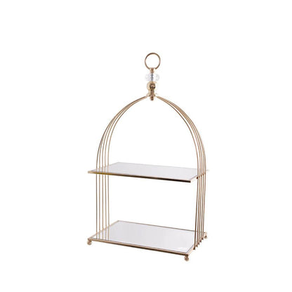 Urban Decor 48 x 26cm 2 Tier Display Stand Gold