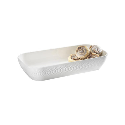 Symphony Spiro Rectangular Serving Dish White