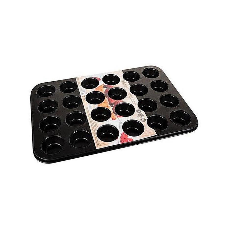 Hillhouse Non-Stick 24 Hole Mini Cupcake Pan Black