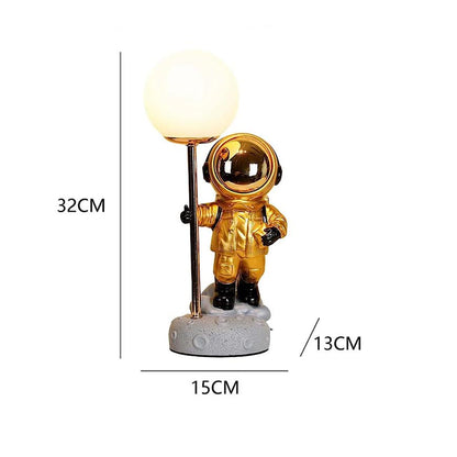 USB Table Lamp Astronaut Spaceman Light - Gold