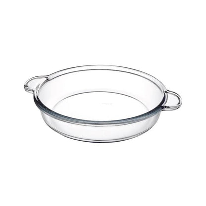 Borcam 25,6cm Round Casserole with Handles Clear