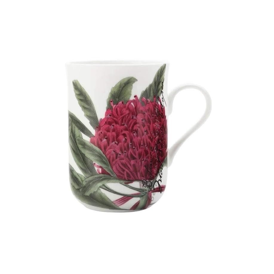 Maxwell & Williams 300ml Royal Botanic Garden Mug Telopia White