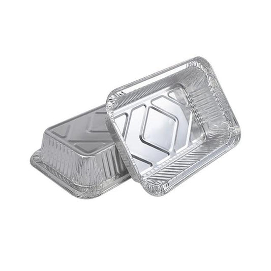 Inpulse Homeware 5 Pack 4.9Lt Aluminum Foil Food Container Set Silver