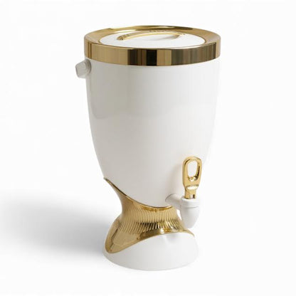 5.5Lt Beverage Dispenser White & Gold