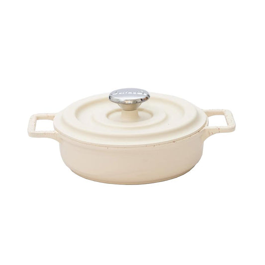 OMS 14cm Mini Granite Shallow Pot Ivory