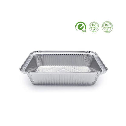 Inpulse Homeware 5 Pack 1.75Lt Aluminium Foil Food Container Silver