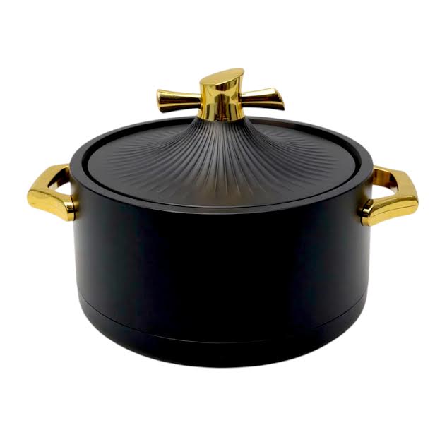 3 Piece Food Warmer Serving Set Black