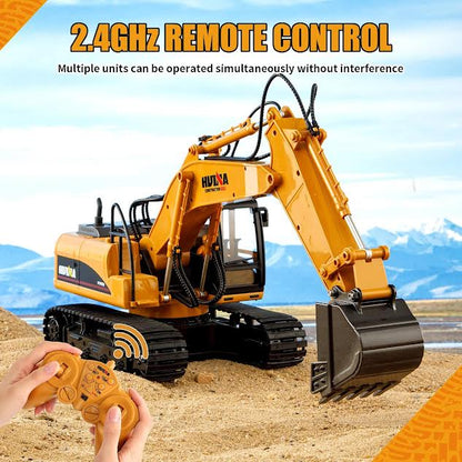 Remote Control Excavator Orange & Black