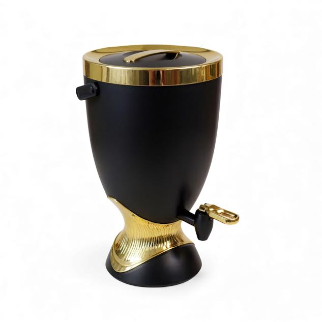 5.5Lt Beverage Dispenser Black & Gold