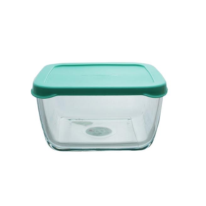 Pasabahce Snowbox 5 Piece Square Bowl with Lid Set Green