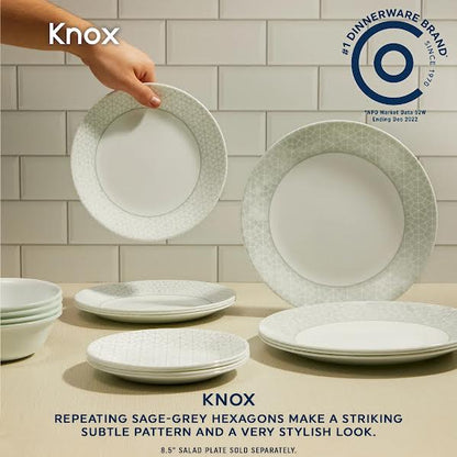 Corelle 18 Piece Knox Dinner Set White