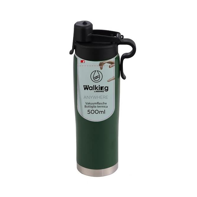 Kitchen Life 500ml Stainless Steel Walking Anywhere Water Bottle Green