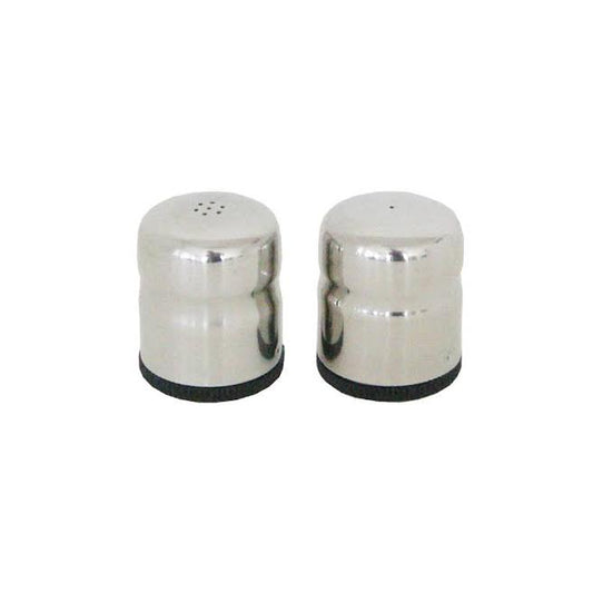 Steel King Mini Jumbo Salt & Pepper Shaker Set Silver