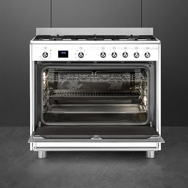 Smeg 90cm Cooker With Gas Hob White