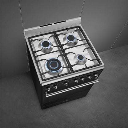 Smeg 60 x 60cm Cooker With Gas Hob Black