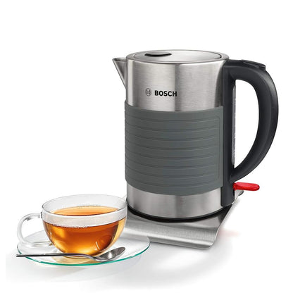 Bosch 1.7Lt Wireless Kettle Stainless Steel & Grey