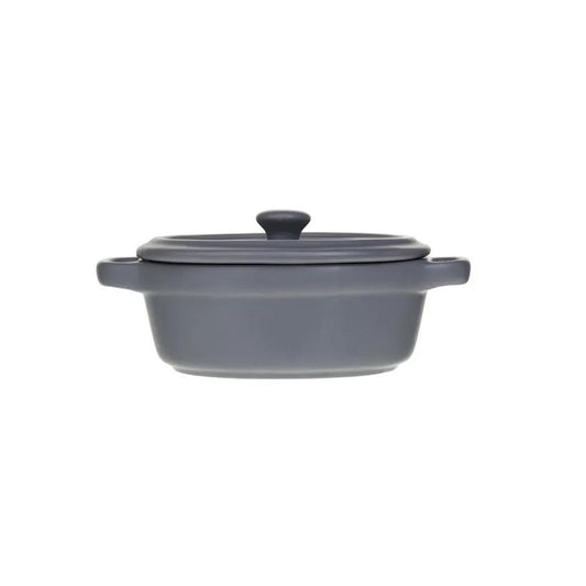 Five Mini Oval Casserole Dish - Grey