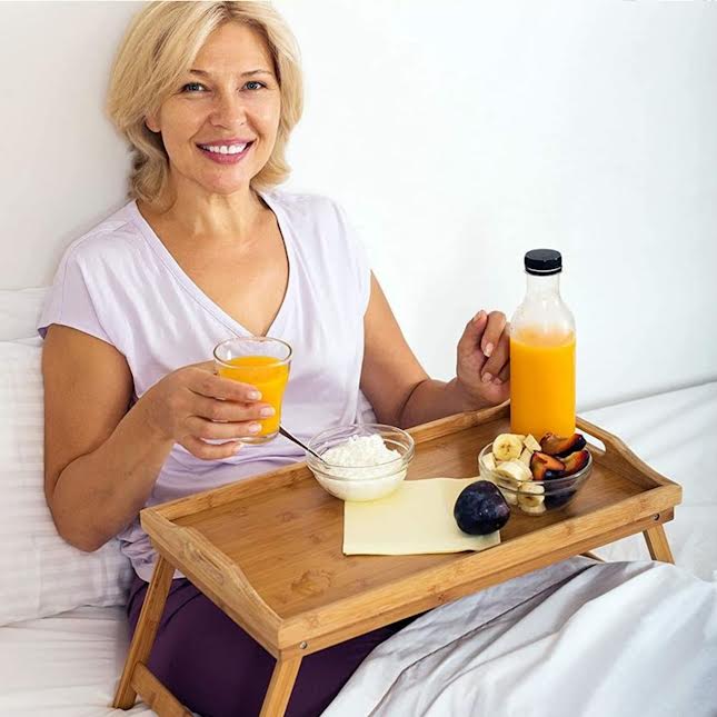 Regent Bamboo Bed Tray with Foldable Legs Brown