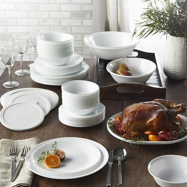 Corelle Winter Frost 12 Piece Dinner Set White
