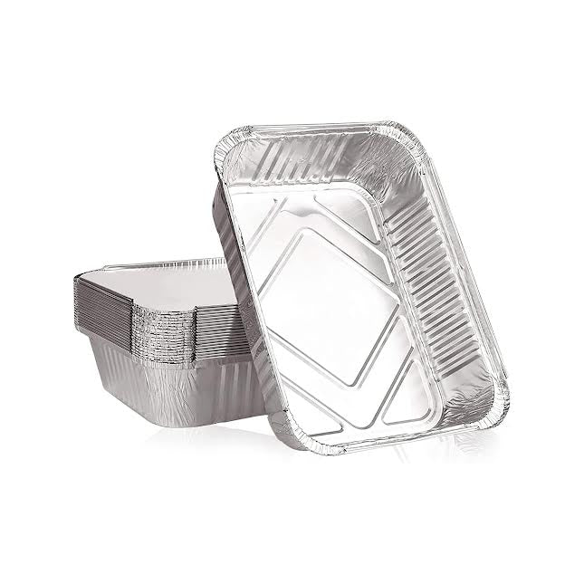 Inpulse Homeware 10 Pack Aluminium Foil Food Container Silver
