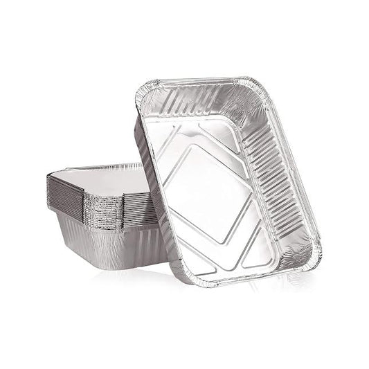 Inpulse Homeware 10 Pack Aluminium Foil Food Container Silver