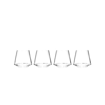 Carrol Boyes 4 Piece Edge Stemless Glass Set Clear