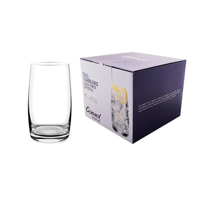 Consol 4 Piece 380ml Signature Vienna Tall Tumbler Set Clear