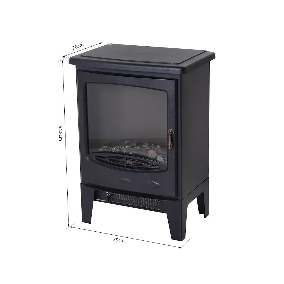 Condere 1800W Electric Heater Fireplace Heater ZR-8001- Black