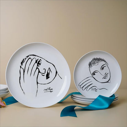 Carrol Boyes 4 Piece Just A Minute Dinner Plate Set White