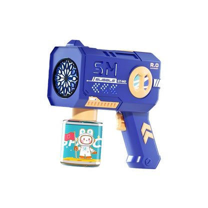 12 Hole Space Kids Bubble Machine Blue