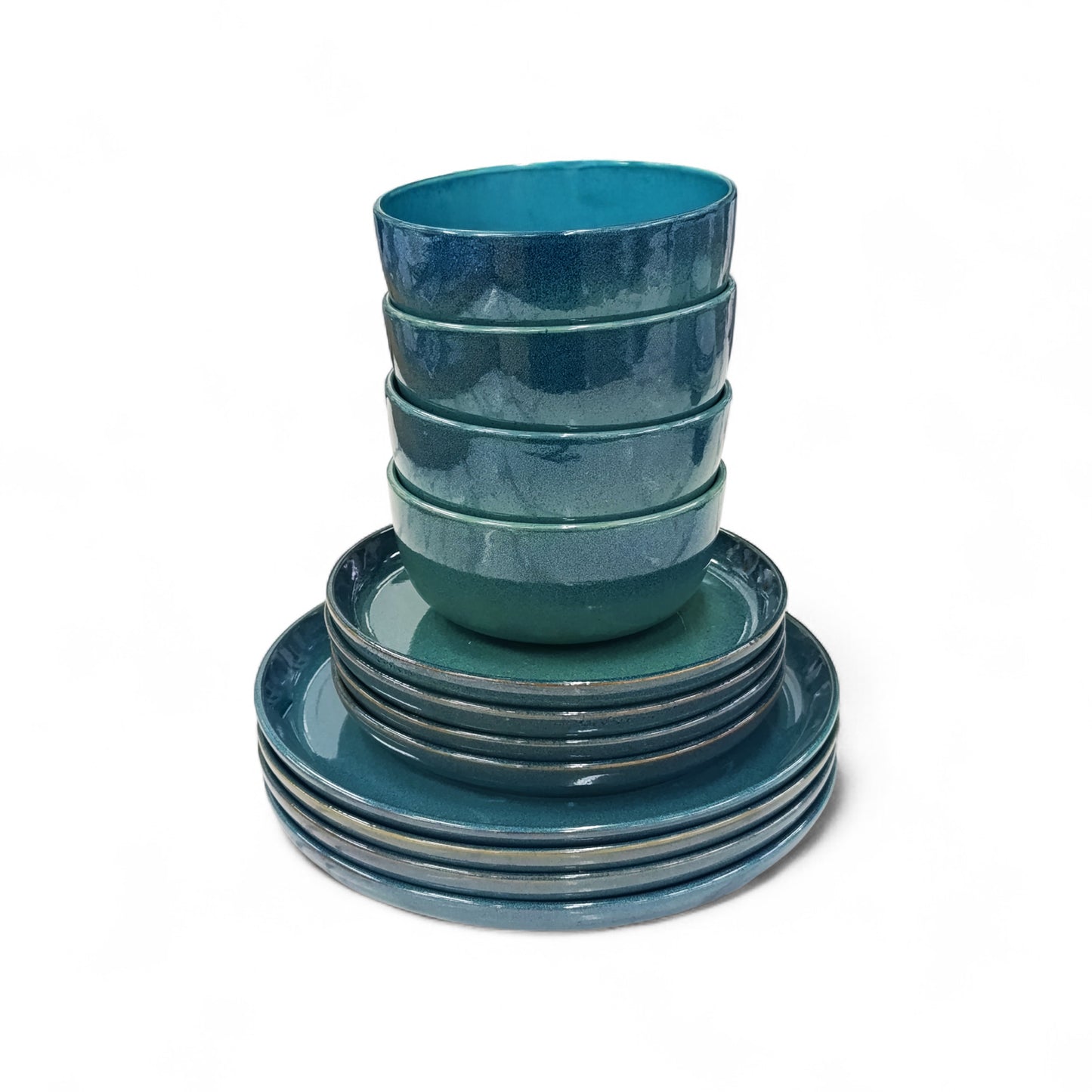 Kitchen Life 12 Piece Dinner Set Dark Blue