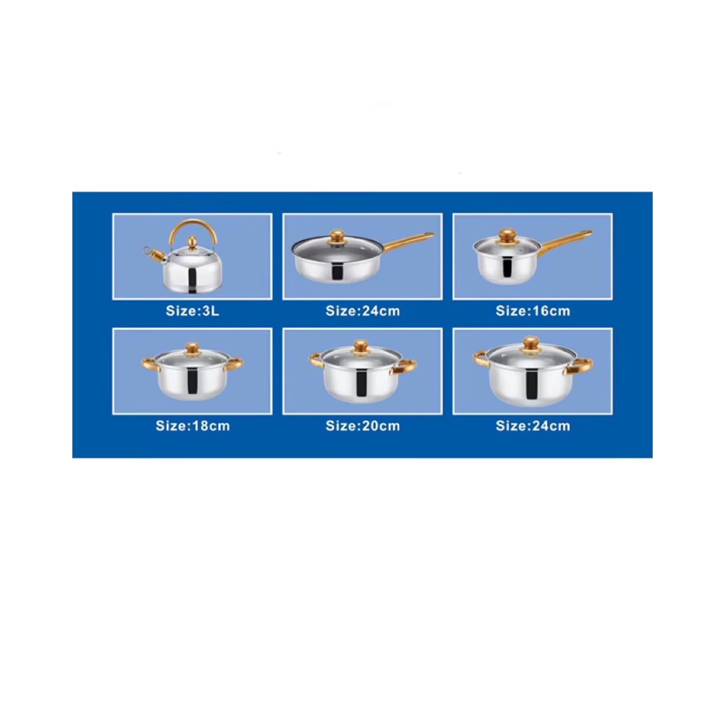 12 Piece Stainless Steel Cookware Set