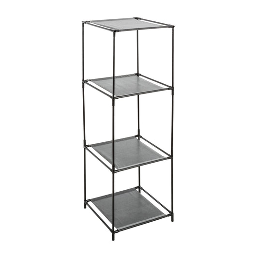 Five 3 Tiered Shelf Black