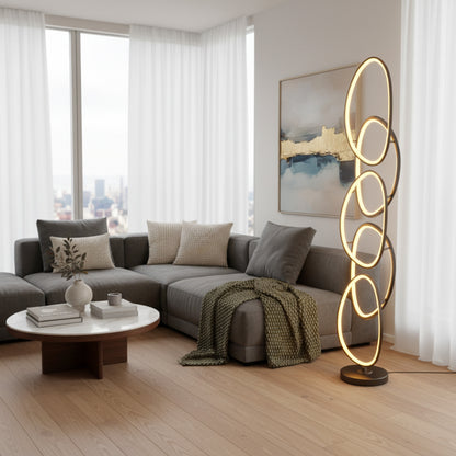 Chain Design LED Floor Lamp Black