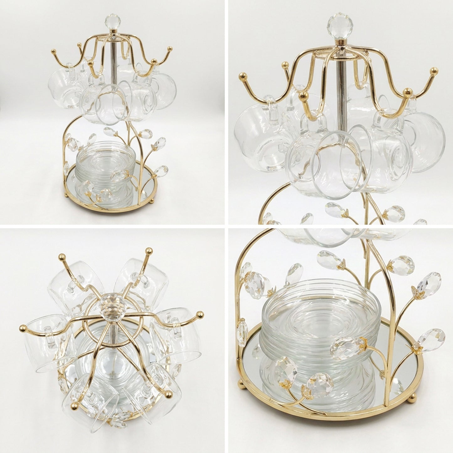 13 Piece Cup & Saucer Set Gold