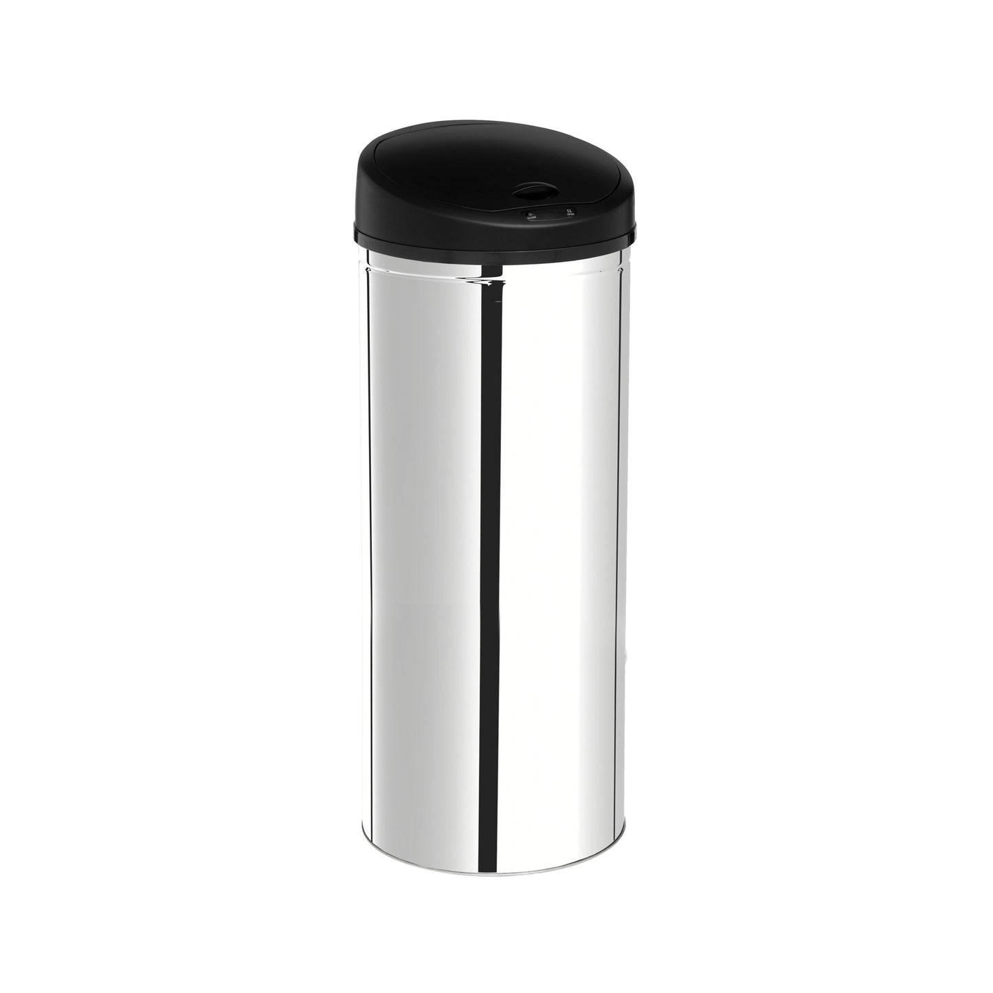 Five 42Lt Automatic Dustbin Silver