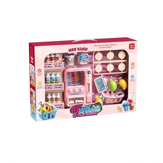 16 Piece Fun Times Vending Machine Cash Register Set Pink