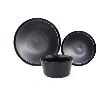 Kitchen Life 18 Piece Dinner Set Black